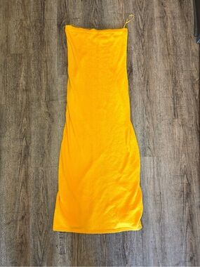 FP Beach Strapless Yellow Tube Dress - Sleek Summer Bodycon